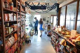 Interior of Always Hungry Grocery & Goods in Carlsbad, showing locally sourced food items
